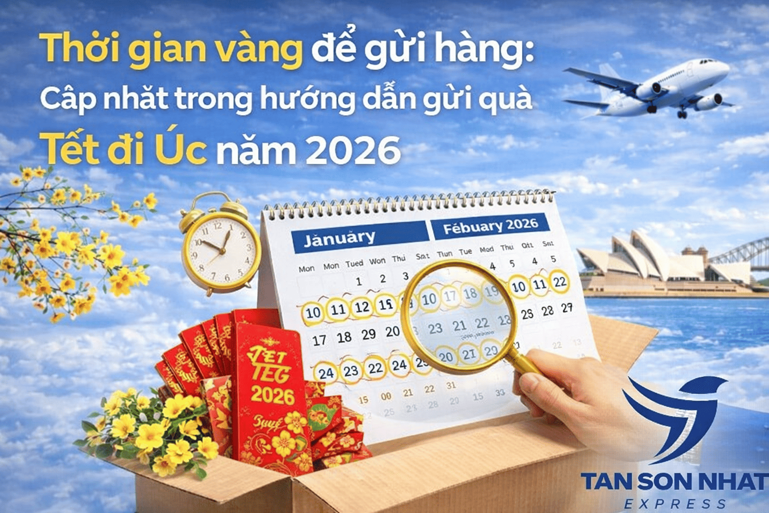 Thời gian vàng để gửi hàng: Cập nhật trong hướng dẫn gửi quà Tết đi Úc năm 2026