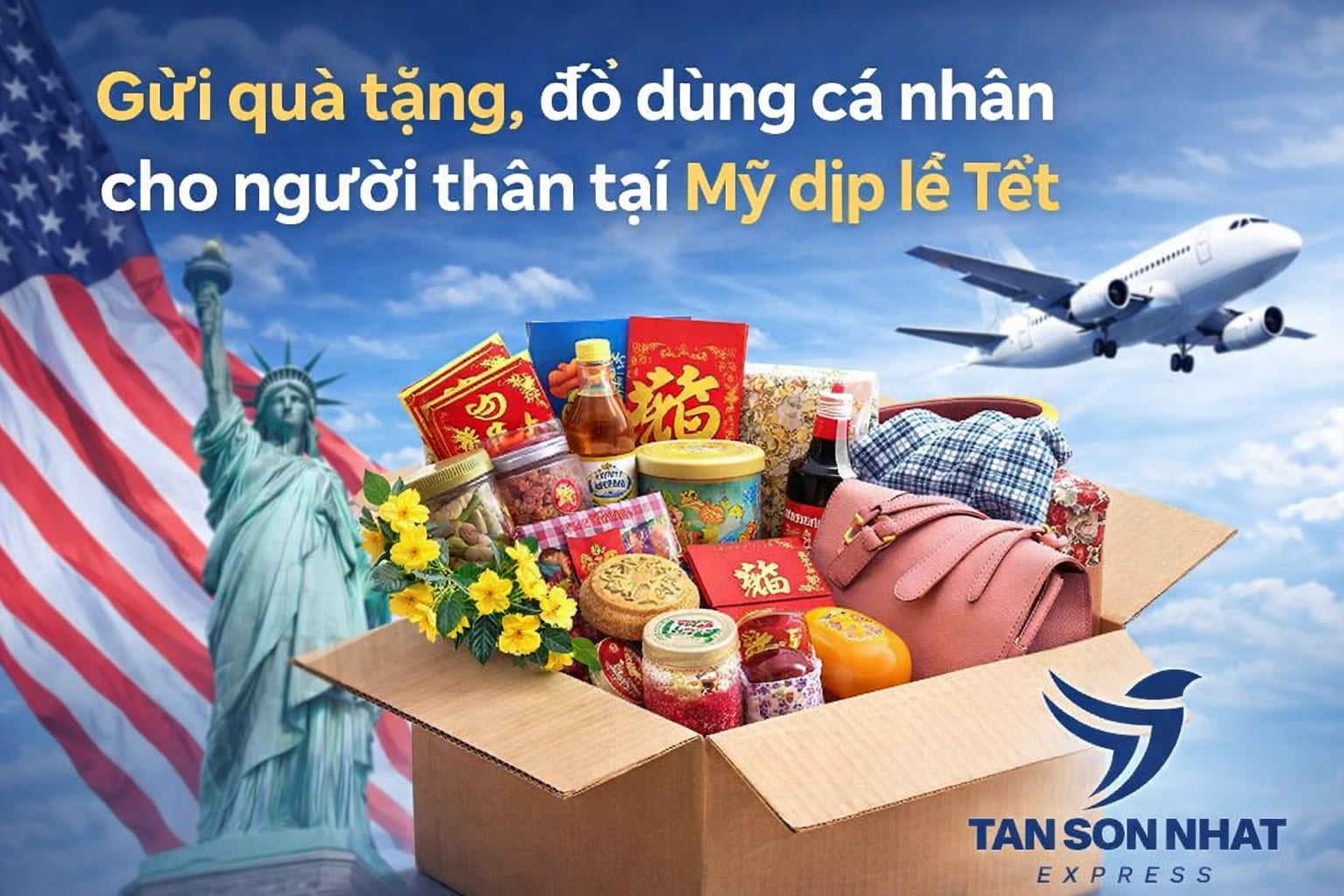 Gửi quà tặng, đồ dùng cá nhân cho người thân tại Mỹ dịp lễ Tết