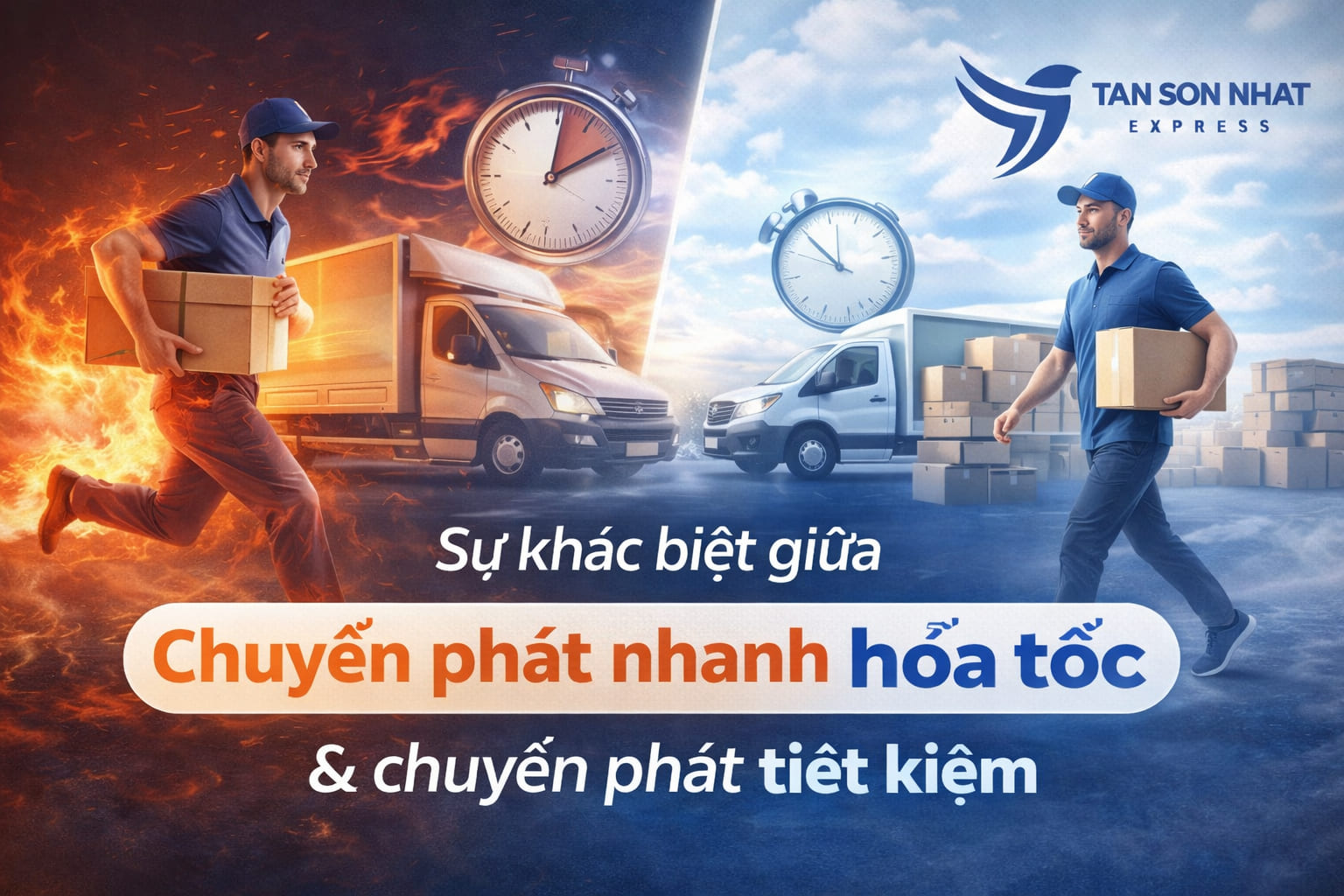 Sự khác biệt giữa chuyển phát nhanh hỏa tốc và chuyển phát tiết kiệm